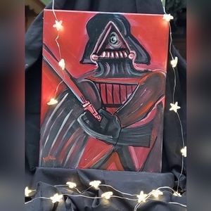 11x14 Original Acrylic Painting "The Colors of Darth Vader"